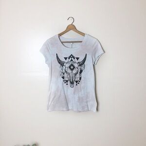 [Express] Boho Western Tie Dye Graphic Short Sleeve T-Shirt